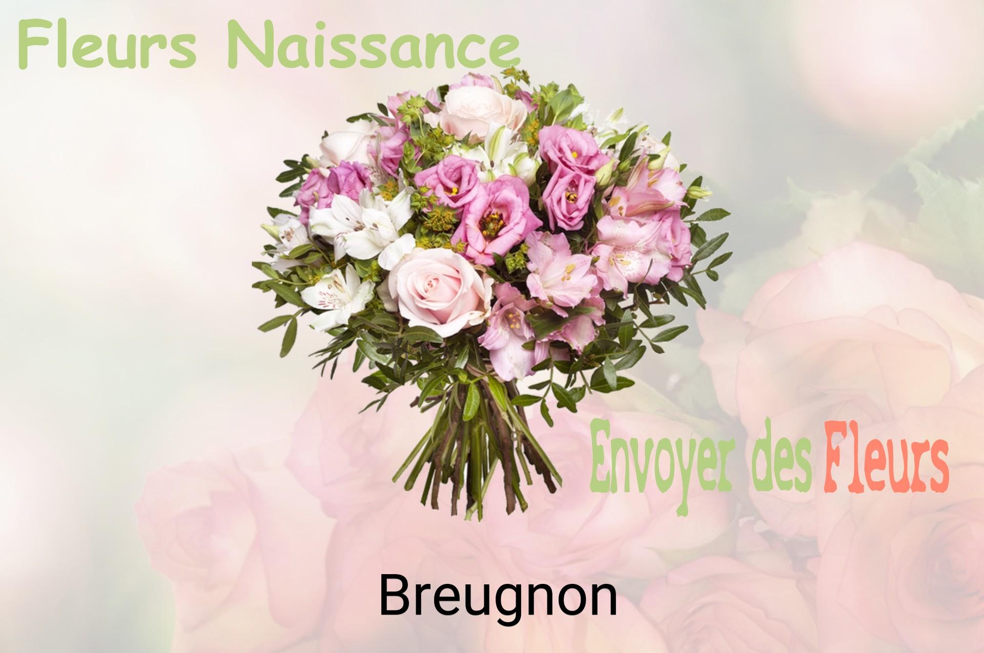Bouquet de fleurs de naissance livré à Breugnon